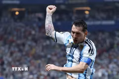 Messi thiết lập nên hàng loạt kỷ lục tại World Cup. (Ảnh: AFP/TTXVN)
