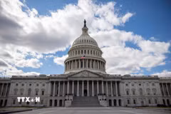 Tòa nhà Quốc hội Mỹ ở Washington, D.C. (Ảnh: THX/TTXVN)
