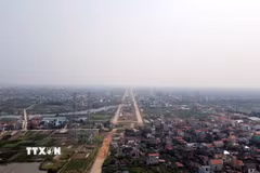 Dự án đầu tư xây dựng đường Vành đai 4-Vùng Thủ đô Hà Nội hoàn thành sẽ giúp hoàn thiện hệ thống hạ tầng giao thông vùng Thủ đô. (Ảnh: Vũ Quang/TTXVN)