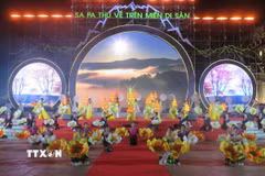 Chương trình nghệ thuật đặc biệt “Sa Pa -Thu về trên miền di sản.” (Ảnh: Hương Thu/TTXVN)