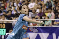 Thùy Linh vào chung kết Canada Open 2025. (Ảnh: Thanh Vũ/TTXVN)