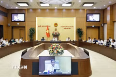 Chủ tịch Quốc hội Trần Thanh Mẫn phát biểu. (Ảnh: Doãn Tấn/TTXVN)