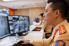 Trung tâm chỉ huy điều khiển tín hiệu đèn giao thông. (Ảnh: Quốc Lũy/TTXVN)