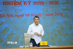Thủ tướng Lê Minh Hưng, Chủ tịch Hội đồng Thi đua - Khen thưởng Trung ương chủ trì Phiên họp lần thứ hai. (Ảnh: Dương Giang/TTXVN)