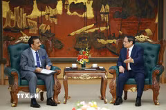 Thủ tướng Phạm Minh Chính tiếp ông Yousef Ashour Al-Sabbagh, Đại sứ Kuwait tại Việt Nam. (Ảnh: Dương Giang/TTXVN)