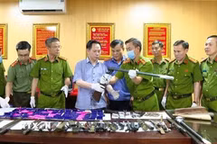 Tang vật thu giữ của vụ án. (Ảnh: TTXVN phát)