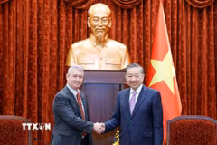 Tổng Bí thư, Chủ tịch nước Tô Lâm tiếp Đại sứ Vương quốc Bỉ Karl Van Den Bossche chào từ biệt kết thúc nhiệm kỳ công tác. (Ảnh: Thống Nhất/TTXVN)