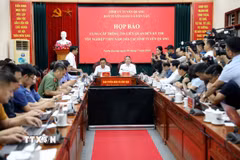 Quang cảnh cuộc họp báo. (Ảnh: Quang Cường/TTXVN)
