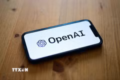 Biểu tượng Tập đoàn công nghệ Mỹ OpenAI. (Ảnh: AFP/TTXVN)