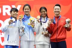 ASIAD 2026 có 40/45 đoàn thể thao tham dự giành được huy chương. (Ảnh: THX/TTXVN phát)
