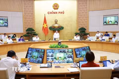 Thủ tướng Lê Minh Hưng chủ trì Phiên họp Chính phủ thường kỳ tháng 9 năm 2026 và Hội nghị trực tuyến Chính phủ với địa phương. (Ảnh: Dương Giang/TTXVN)