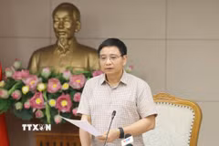 Phó Thủ tướng Nguyễn Văn Thắng phát biểu tại phiên họp. (Ảnh: TTXVN phát)