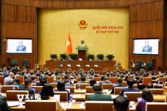 Chủ tịch Quốc hội Trần Thanh Mẫn phát biểu khai mạc Kỳ họp thứ hai, Quốc hội khóa XVI. (Ảnh: Doãn Tấn/TTXVN)
