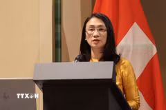 Đại sứ Châu Mai Anh phát biểu tại sự kiện. (Ảnh: Anh Hiển/TTXVN)