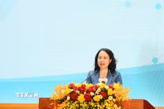 Phó Chủ tịch nước Võ Thị Ánh Xuân phát biểu tại sự kiện. (Ảnh: Thanh Vân/TTXVN)
