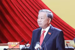 Tổng Bí thư Tô Lâm phát biểu chỉ đạo Đại hội đại biểu Đảng bộ Thành phố Hồ Chí Minh lần thứ nhất, nhiệm kỳ 2025-2030. (Ảnh: Thống Nhất/TTXVN)