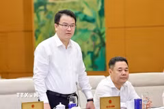 Thứ trưởng Bộ Tài chính Trần Quốc Phương phát biểu. (Ảnh: Doãn Tấn/TTXVN)