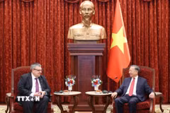 Tổng Bí thư, Chủ tịch nước Tô Lâm trả lời phỏng vấn của Hãng thông tấn TASS (Liên bang Nga). (Ảnh: Thống Nhất.TTXVN)