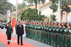 Tổng Bí thư thăm, làm việc với Bộ Chỉ huy quân sự tỉnh Bình Dương