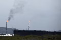 Khu phức hợp công nghiệp hóa dầu tại bang Anzoategui, Venezuela. (Ảnh: THX/TTXVN phát)