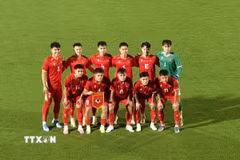 U23 Việt Nam tìm kiếm chiến thắng đầu tiên ở ASIAD 2026. (Ảnh: Nguyễn Tuyến/TTXVN)