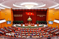 Phiên bế mạc Hội nghị lần thứ 13 Ban Chấp hành Trung ương Đảng khóa XIII. (Ảnh: Doãn Tấn/TTXVN)