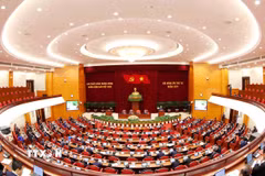 Phiên Khai mạc Hội nghị lần thứ tư Ban Chấp hành Trung ương Đảng khóa XIV. (Ảnh: Phương Hoa/TTXVN)