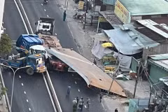Hiện trường vụ tai nạn.