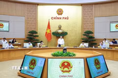 Thủ tướng Lê Minh Hưng chủ trì Phiên họp Chính phủ chuyên đề về xây dựng pháp luật tháng 9 năm 2026. (Ảnh: Dương Giang/TTXVN)