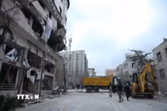 Tòa nhà tại Tehran, Iran bị hư hại sau các cuộc không kích của Mỹ-Israel. (Ảnh: THX/TTXVN)