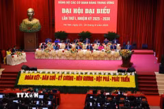 Phiên trù bị Đại hội đại biểu Đảng bộ các cơ quan Đảng Trung ương lần thứ nhất, nhiệm kỳ 2025-2030. )Ảnh: Văn Điệp/TTXVN)