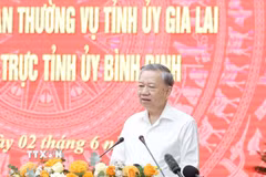 Tổng Bí thư Tô Lâm phát biểu chỉ đạo. (Ảnh: Thống Nhất/TTXVN)