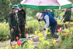 Thành phố Huế hoàn thành sớm lấy mẫu hài cốt liệt sỹ. (Ảnh: Mai Trang/TTXVN)
