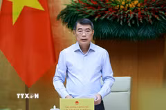Thủ tướng Lê Minh Hưng chủ trì Phiên họp Chính phủ chuyên đề về xây dựng pháp luật tháng 8 năm 2026. (Ảnh: Dương Giang/TTXVN)