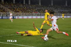 Việt Nam quyết vượt qua Malaysia để thẳng tiến chung kết ASEAN Cup 2026. (Ảnh: Thanh Bình/TTXVN)
