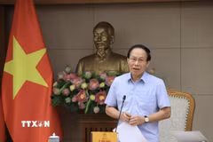 Phó Thủ tướng Lê Tiến Châu phát biểu. (Ảnh: Tuấn Anh/TTXVN)