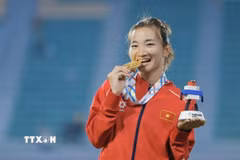 Nguyễn Thị Oanh đã có 2 huy chương Vàng tại SEA Games 33. (Ảnh: Minh Quyết/TTXVN)