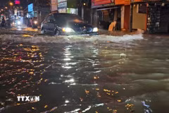 Cận cảnh nhiều tuyến đường ở Thành phố Hồ Chí Minh ngập sâu