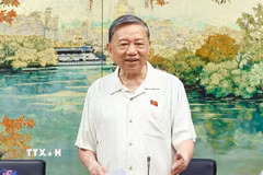 Tổng Bí thư Tô Lâm, Đại biểu Quốc hội thành phố Hà Nội phát biểu. (Ảnh: Doãn Tấn/TTXVN)