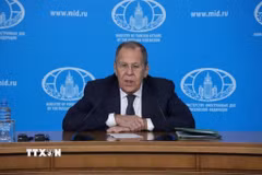 Ngoại trưởng Nga Sergey Lavrov. (Ảnh: Quang Vinh/TTXVN)