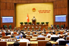 Quốc hội thông qua Nghị quyết về miễn, hỗ trợ học phí đối với trẻ em mầm non, học sinh phổ thông, người học chương trình giáo dục phổ thông tại các cơ sở giáo dục trong hệ thống giáo dục quốc dân. (Ảnh: Doãn Tấn/TTXVN)