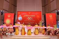 Một tiết mục văn nghệ của kiều bào mừng Xuân Quê hương 2026 tại Thái Lan. (Ảnh: Đỗ Sinh/TTXVN)