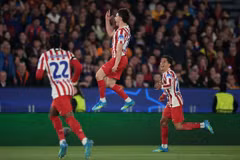 Atletico đang là đội có lợi thế lớn nhất sau khi thắng 2-0 trên sân Barcelona. (Nguồn: Getty Images)