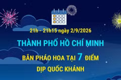 Chi tiết các địa điểm bắn pháo hoa dịp Quốc khánh tại Thành phố Hồ Chí Minh