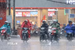 Nhiều khu vực trên cả nước cục bộ có nơi mưa to đến rất to. (Ảnh: Công Mạo/TTXVN)