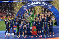 PSG bảo vệ thành công chức vô địch Champions League. (Ảnh: Anadolu Agency/TTXVN)