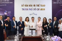 Toàn cảnh Lễ ký kết hợp tác giữa các đơn vị đối tác giải Vietnam Legends Championship 2025. (Ảnh: PV/Vietnam+)