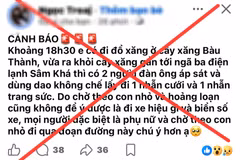 Bài đăng của bà N trên trang Facebook cá nhân. (Ảnh: CA Thành phố Hồ Chí Minh cung cấp)