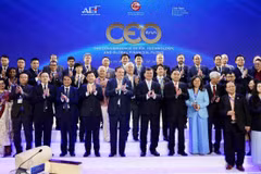 Các đại biểu tham dự Chương trình CEO500 với chủ đề “Sự hội tụ của đầu tư trực tiếp nước ngoài, công nghệ và dòng chảy tài chính toàn cầu”. (Ảnh: PV/Vietnam+)