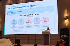 Hội nghị World Data Summit APAC 2026 diễn ra ở Kuala Lumpur (Malaysia) với chủ đề “Ứng dụng trí tuệ nhân tạo để tăng trưởng hai con số: Bài học thực tiễn từ doanh nghiệp nhỏ và vừa Việt Nam”. (Ảnh: PV/Vietnam+)